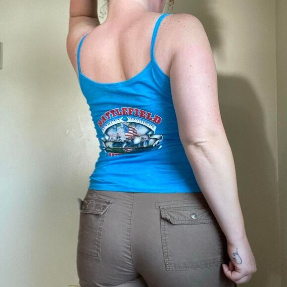 Y2K blue Harley Davidson tank top - Picture 6 of 6